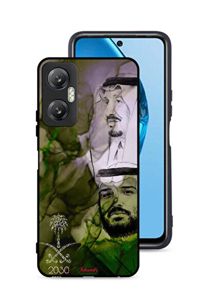 Tolwak غطاء حماية لهاتف Infinix Hot 20 5G، ملصق فني للملك سلمان وولي العهد محمد
