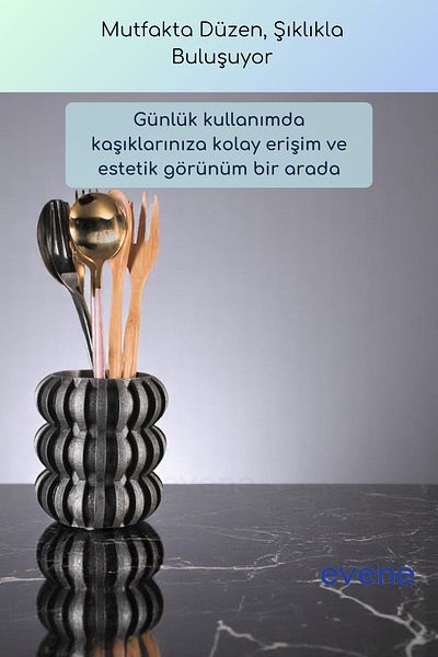Evene Suport pentru tacâmuri de blat Suport decorativ pentru tacâmuri vertical Cilindru Suport pentru tacâmuri argintiu Culoare antică Model 75