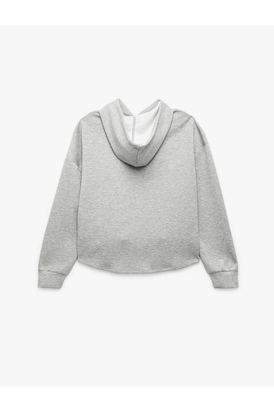 Koton Regular Fit Kangaroo Pocket Long Sleeve Hooded Sweatshirt