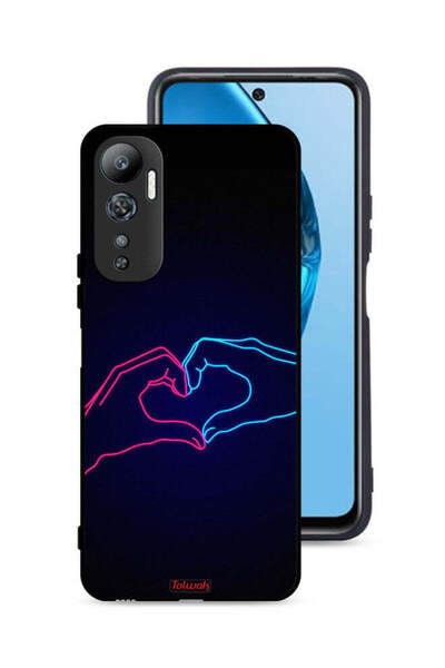 Tolwak غطاء حماية لهاتف Infinix Hot 20 4G بتصميم يد تلامس القلب