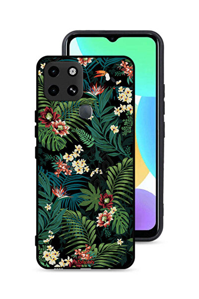 Tolwak غطاء حماية لهاتف إنفينيكس سمارت 6 بنقشة أوراق استوائية