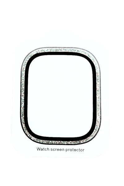PSGT Apple Watch Ultra 49mm Uyumlu Taşlı Nano Cam Ekran Koruyucu Elmaslı