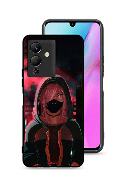 Tolwak غطاء حماية لهاتف Infinix Note 12 Pro 5G برسومات فتاة ترتدي قناعًا