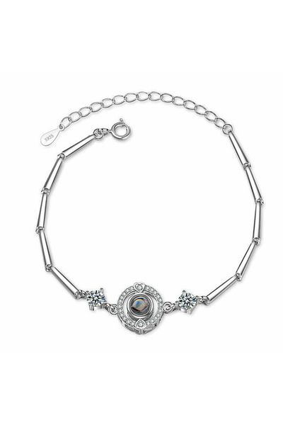 MBrands 925 silver bracelet that projects the word "I Love You" in 100 languages