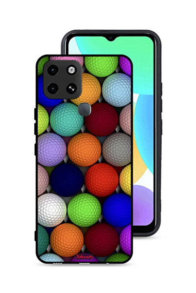 Tolwak غطاء حماية لهاتف إنفينيكس سمارت 6 بتصميم كرات فنية تجريدية