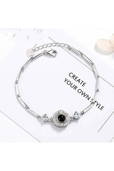 MBrands 925 silver bracelet that projects the word "I Love You" in 100 languages