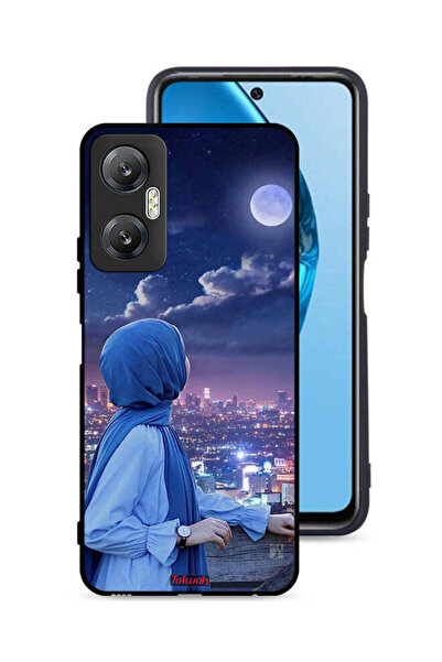 Tolwak غطاء حماية لهاتف Infinix Hot 20 5G بطبعة فتاة محجبة تنظر إلى القمر
