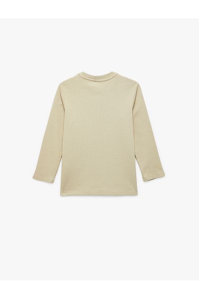 Koton Crew Neck Cotton Basic Long Sleeve T-Shirt