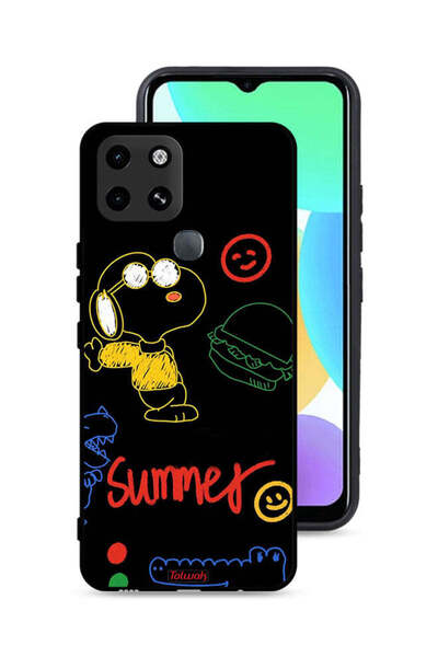 Tolwak غطاء حماية لهاتف Infinix Smart 6 بملصق صيفي