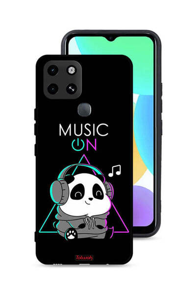 Tolwak غطاء حماية لهاتف Infinix Smart 6 بطبعة موسيقى الباندا