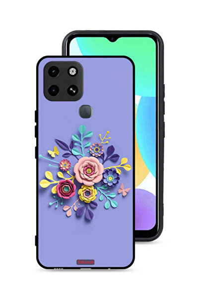 Tolwak غطاء حماية لهاتف إنفينيكس سمارت 6 برسومات زهور