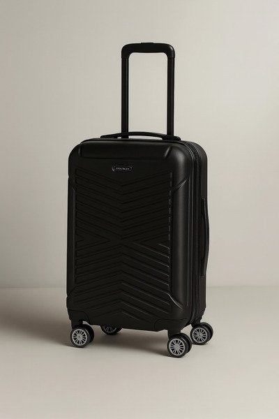 FATELLA UNISEX SİYAH KÜÇÜK BOY SEYAHAT ÇANTASI PLASTİK VALİZ