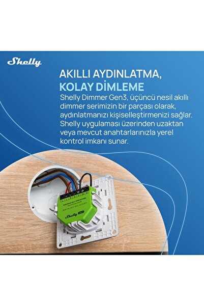 Shelly Dimmer Gen3 Akıllı Led Dimmer Kontrol Rölesi