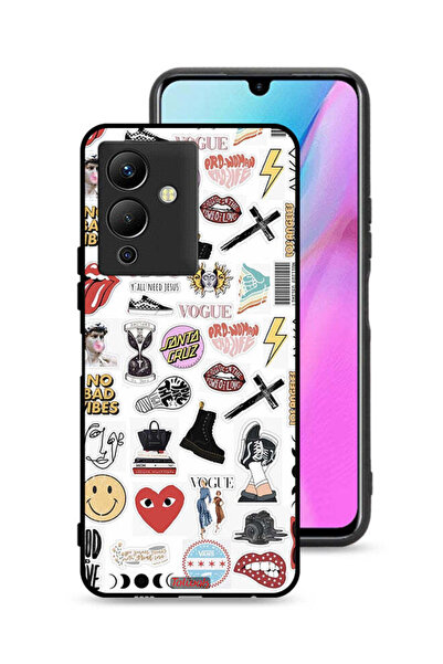 Tolwak Infinix Note 12 5G Protective Case Cover No Bad Vibes Stickers