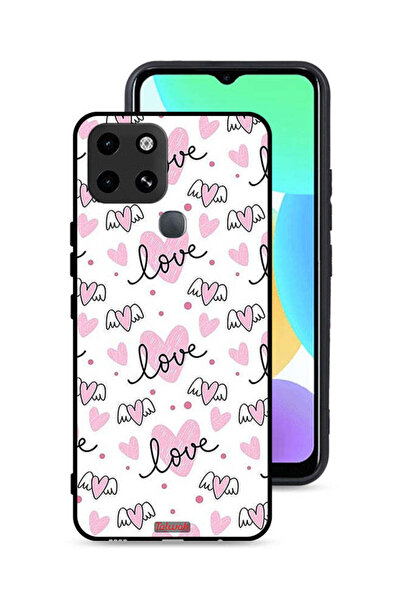 Tolwak غطاء حماية من إنفينيكس سمارت 6 بنمط فني على شكل قلب وحب