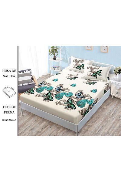 CHIRASO CHIRASO Set Bed Cover, Fine Cotton, 180x200 cm and 2 Pillowcases 80x52 cm