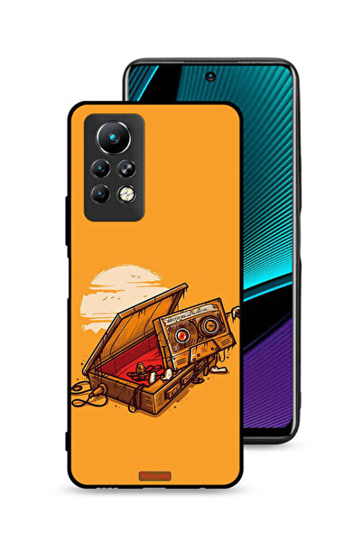 Tolwak غطاء حماية لهاتف إنفينيكس نوت 11 برو، تصميم فني لشريط الكاسيت والشريط اللاصق