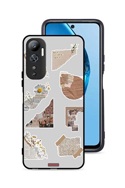 Tolwak غطاء حماية لهاتف Infinix Hot 20 4G مصنوع من قطع من الملصقات الورقية