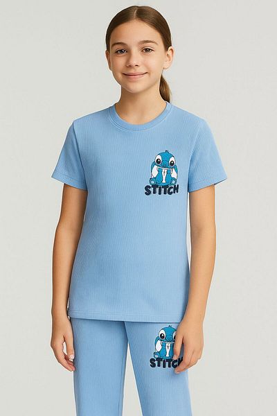 Stitch Girls' 2-piece pajamas, T-shirt and pants