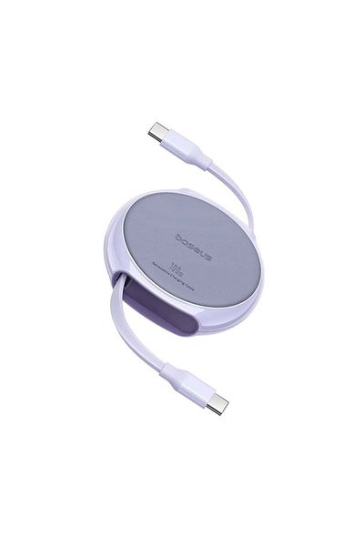 Baseus Retractable Charging / Data Cable, Type-C to Type-C, 100W, 1m, Baseus, Pathfinder Series, Purple