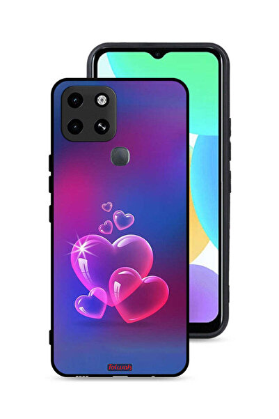 Tolwak غطاء حماية لهاتف إنفينيكس سمارت 6 بنقشة قلوب الماء
