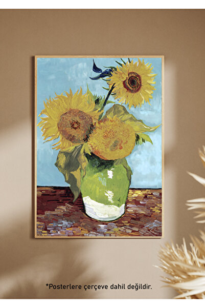 One Little Happiness Αφίσα SUNFLOWER Αισθητική αφίσα τοίχου, αφίσα χωρίς πλαίσιο