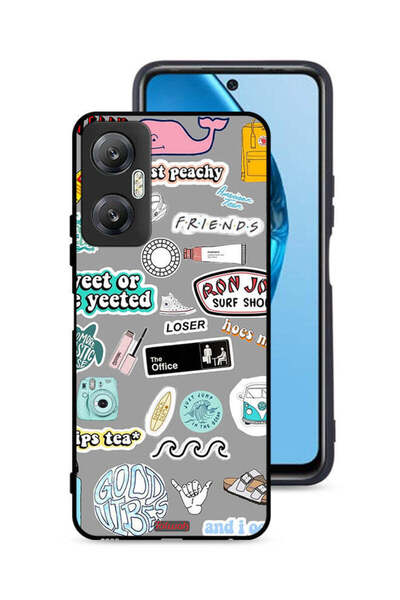 Tolwak غطاء حماية لهاتف Infinix Hot 20 5G بملصقات Good Vibes