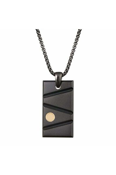 MBrands Medalion militar la modă pentru bărbați MBrands Dog Tag negru