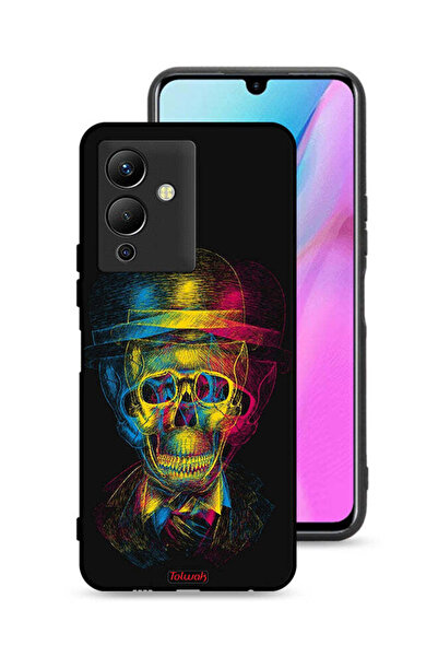 Tolwak غطاء حماية لهاتف Infinix Note 12 Pro 5G بتصميم جمجمة وقبعة ملونة وفن خ...