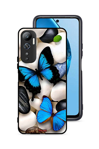 Tolwak غطاء حماية لهاتف Infinix Hot 20 4G بنقشة فراشات على أحجار