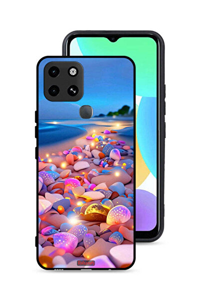 Tolwak غطاء حماية لهاتف إنفينيكس سمارت 6 برسومات أحجار فنية