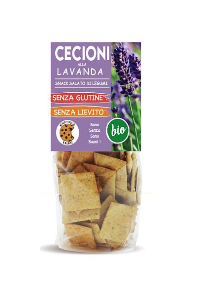 Deco Italia Savory snack (cecioni) made from legumes with lavender, gluten-free, yeast-free