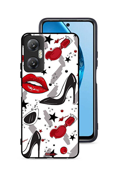 Tolwak غطاء حماية لهاتف Infinix Hot 20 5G برسومات أحمر شفاه وحذاء