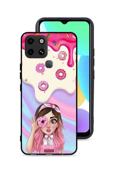 Tolwak غطاء حماية لهاتف إنفينيكس سمارت 6 يحمل صورة دونات