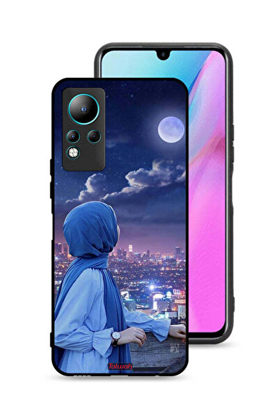 Tolwak غطاء حماية لهاتف إنفينيكس نوت 11 بطبعة فتاة محجبة تنظر إلى القمر