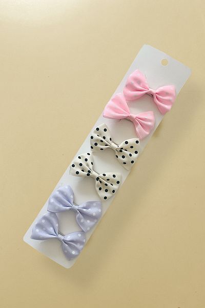 COOLMINIES Baby Girl Polka Dot Children's 6-Piece Bow Clip Buckle Set