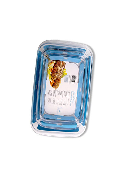 BASURRAH طقم صواني فرن زجاجية مكون من 3 قطع