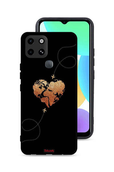 Tolwak غطاء حماية لهاتف إنفينيكس سمارت 6 - طائرات تلامس القلب