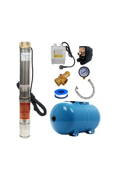 COBI SMART® Booster kit, 24 L, submersible pump 4STM-4/8, 1.1 KW, 120 m, 5 m³/h, accessories included