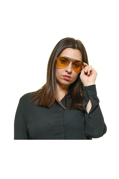 Just Cavalli Unisex aviator sunglasses, Silver/Green/Brown, 61-13-140