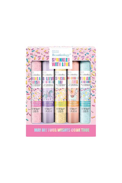 Baylis & Harding Beauticology Sprinkled With Love Baylis & Harding Children's Bath Salt, 65g/65ml/65g/65ml/65g
