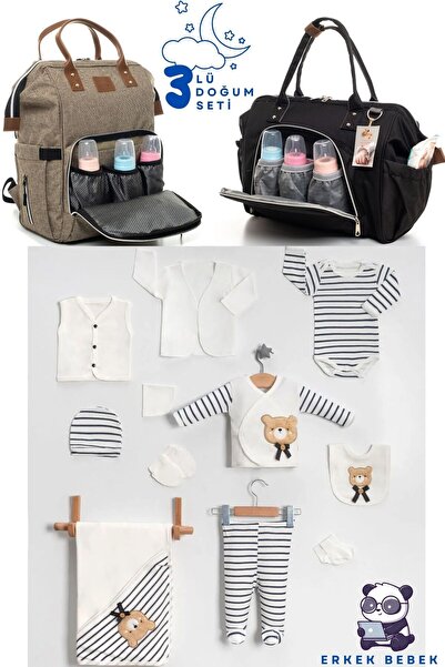 Pimadyo Büyük Doğum Seti (%100 pamuk 10'lu Hastane Çıkışı, Omuz ve Bakım Sırt...