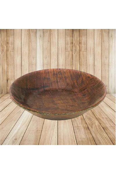BASURRAH Round wooden bowl 27CM