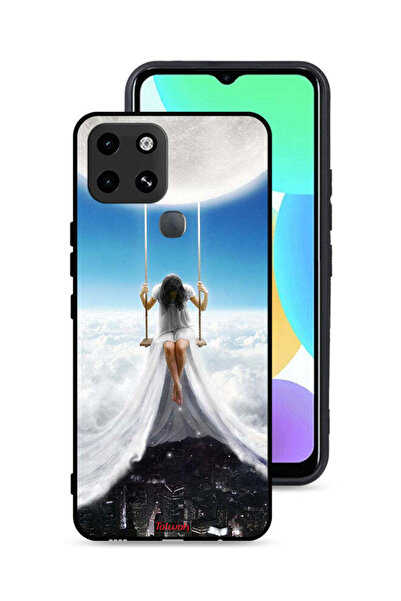 Tolwak غطاء حماية لهاتف إنفينيكس سمارت 6 برسومات مدينة غيوم القمر