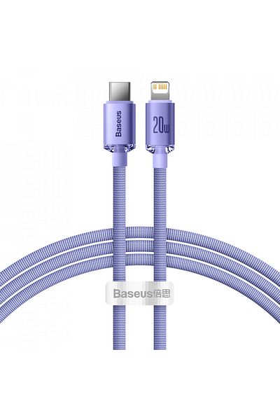Baseus Type-C to Lightning data cable, 20W, 2m, Baseus Crystal Shine (CAJY000305) - Purple