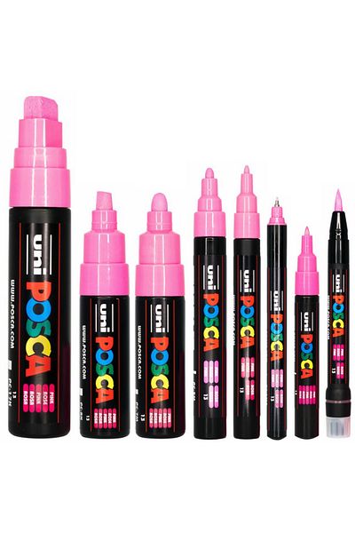 Uni Posca Marker Acrylic Painting Pen Pink Colors Set