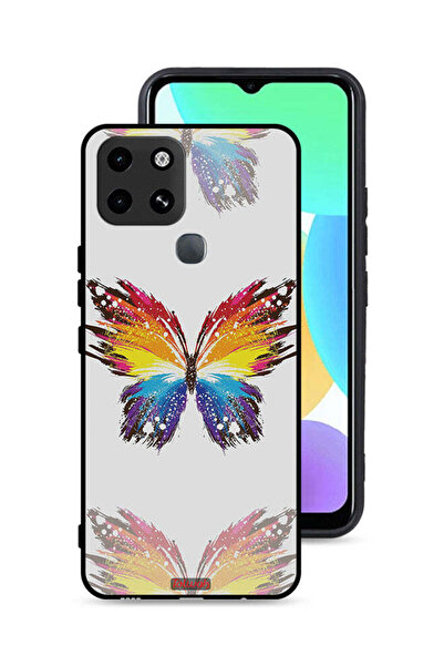 Tolwak غطاء حماية لهاتف Infinix Smart 6 بخلفية بسيطة وفن رقمي وبساطة الفراشة