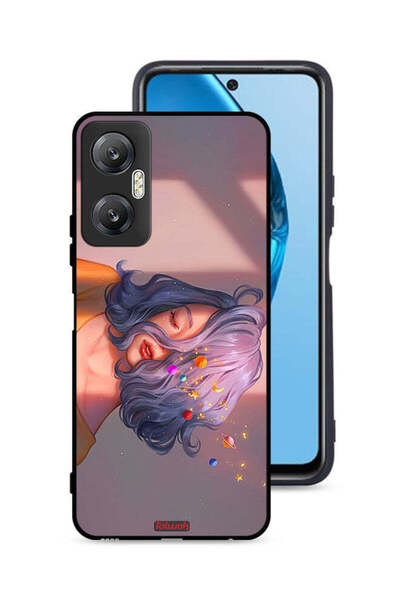 Tolwak غطاء حماية لهاتف Infinix Hot 20 5G برسومات فتاة وفضاء