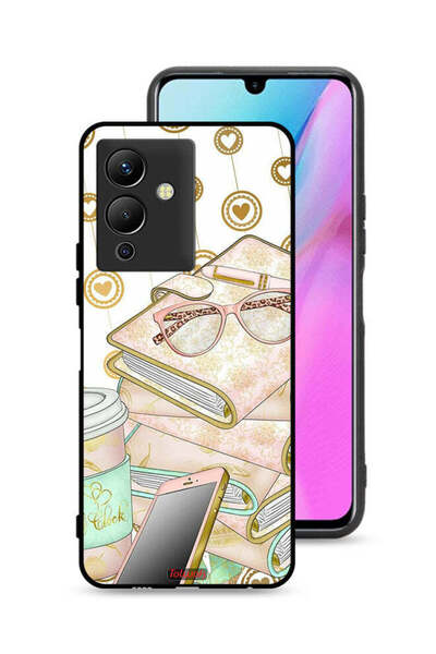 Tolwak غطاء حماية لهاتف Infinix Note 12 Pro 5G بتصميم نظارات على الكتب
