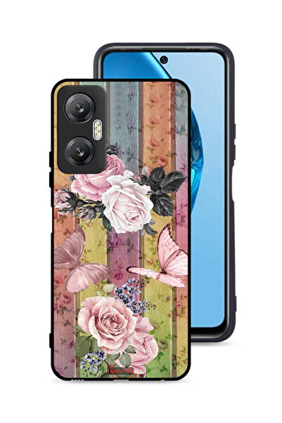 Tolwak غطاء حماية لهاتف Infinix Hot 20 5G بنقشة فراشات الخوخ والورود